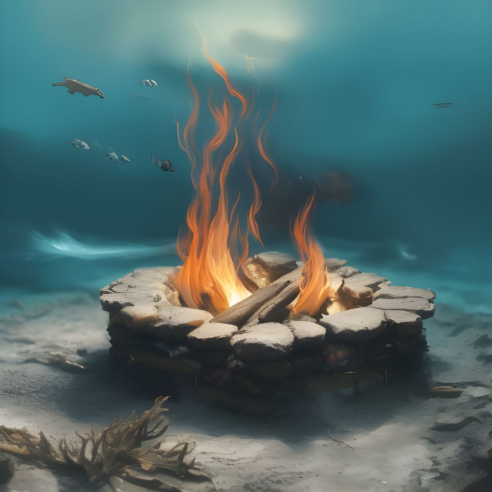 An Underwater Campfire