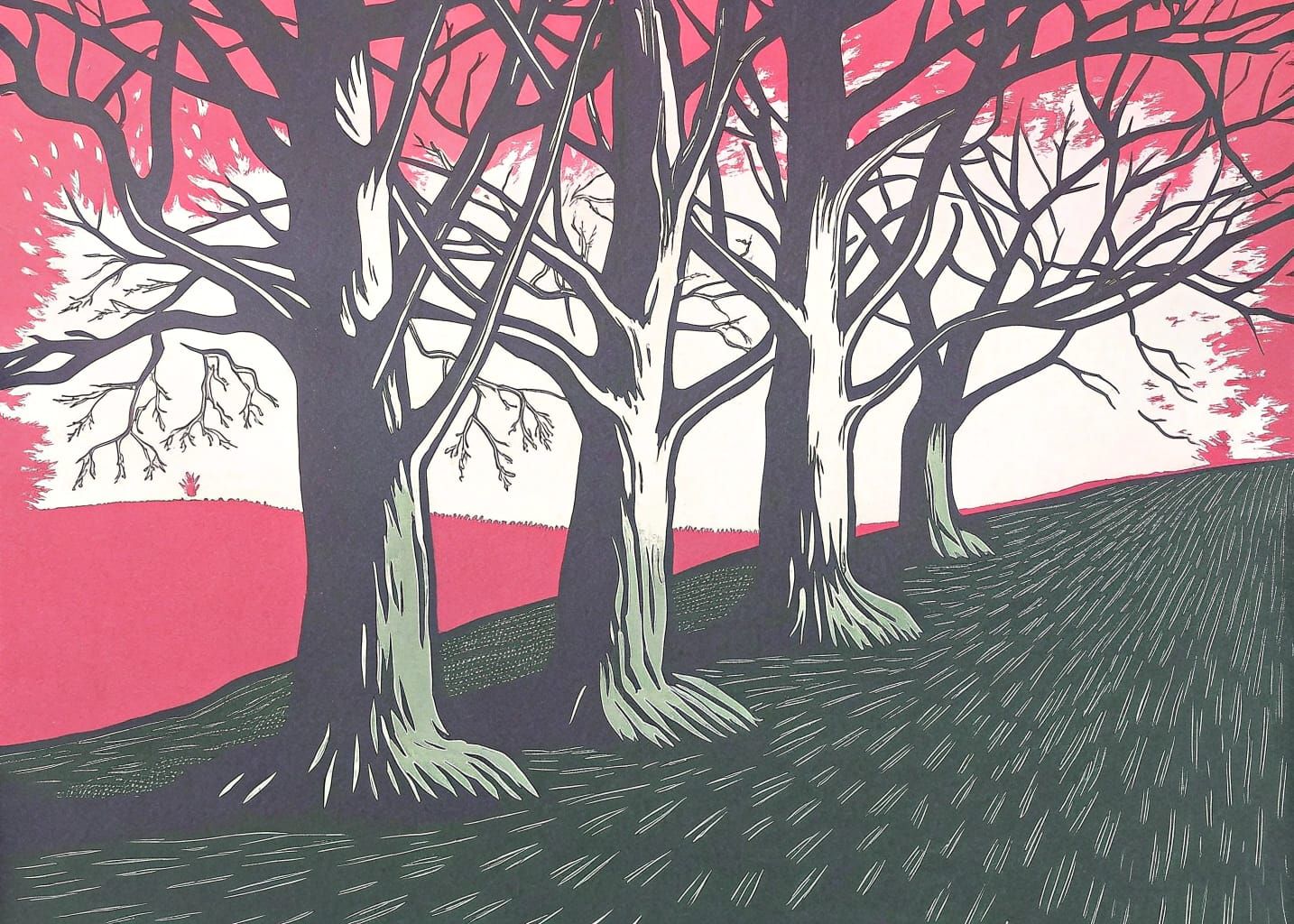 Majestic Old Beech Trees in Muted Earth Tones, as Intricate ...