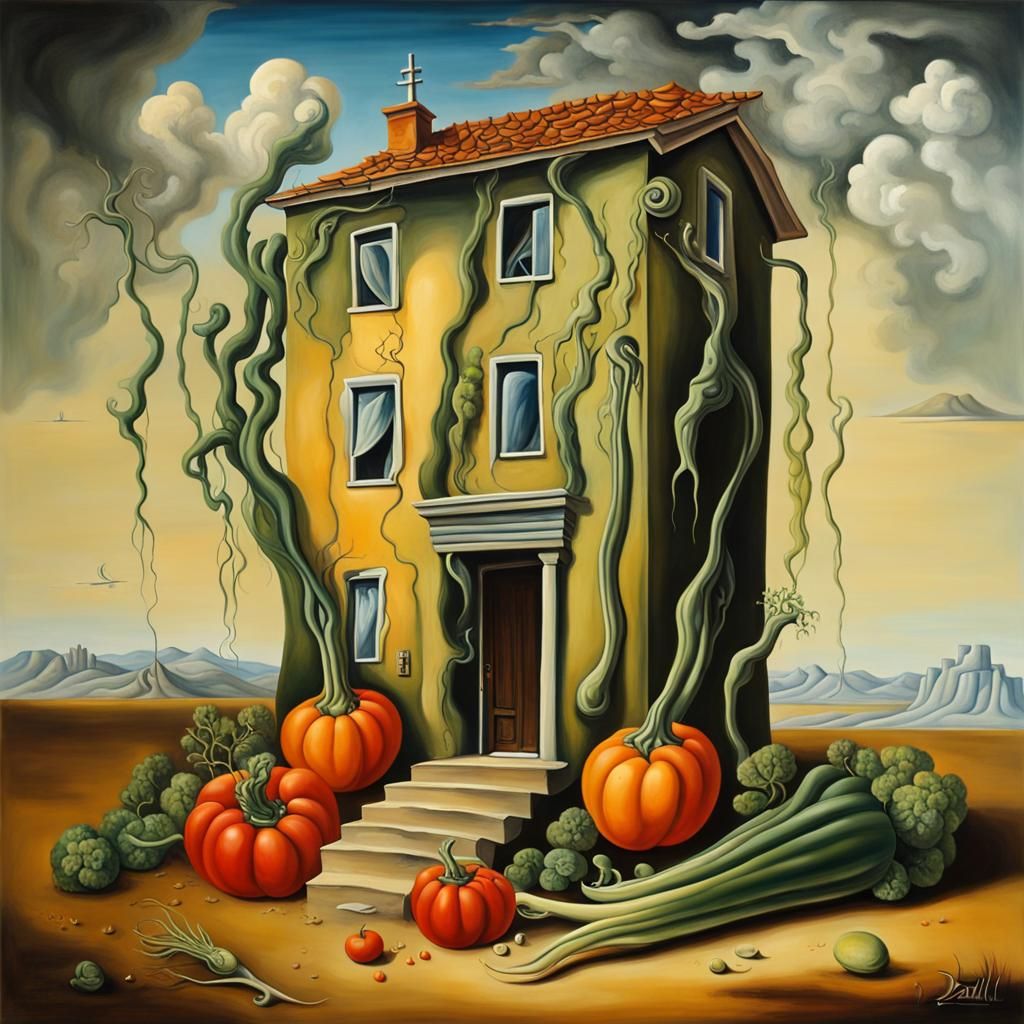 Surreal Vegetable House in Dali Style