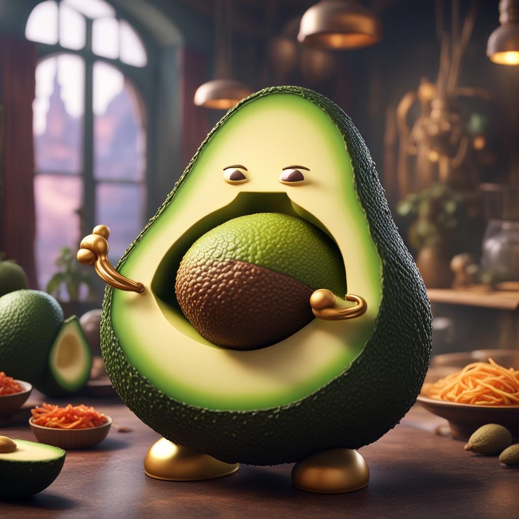 Detailed Matte Painting of Nikocado Avocado