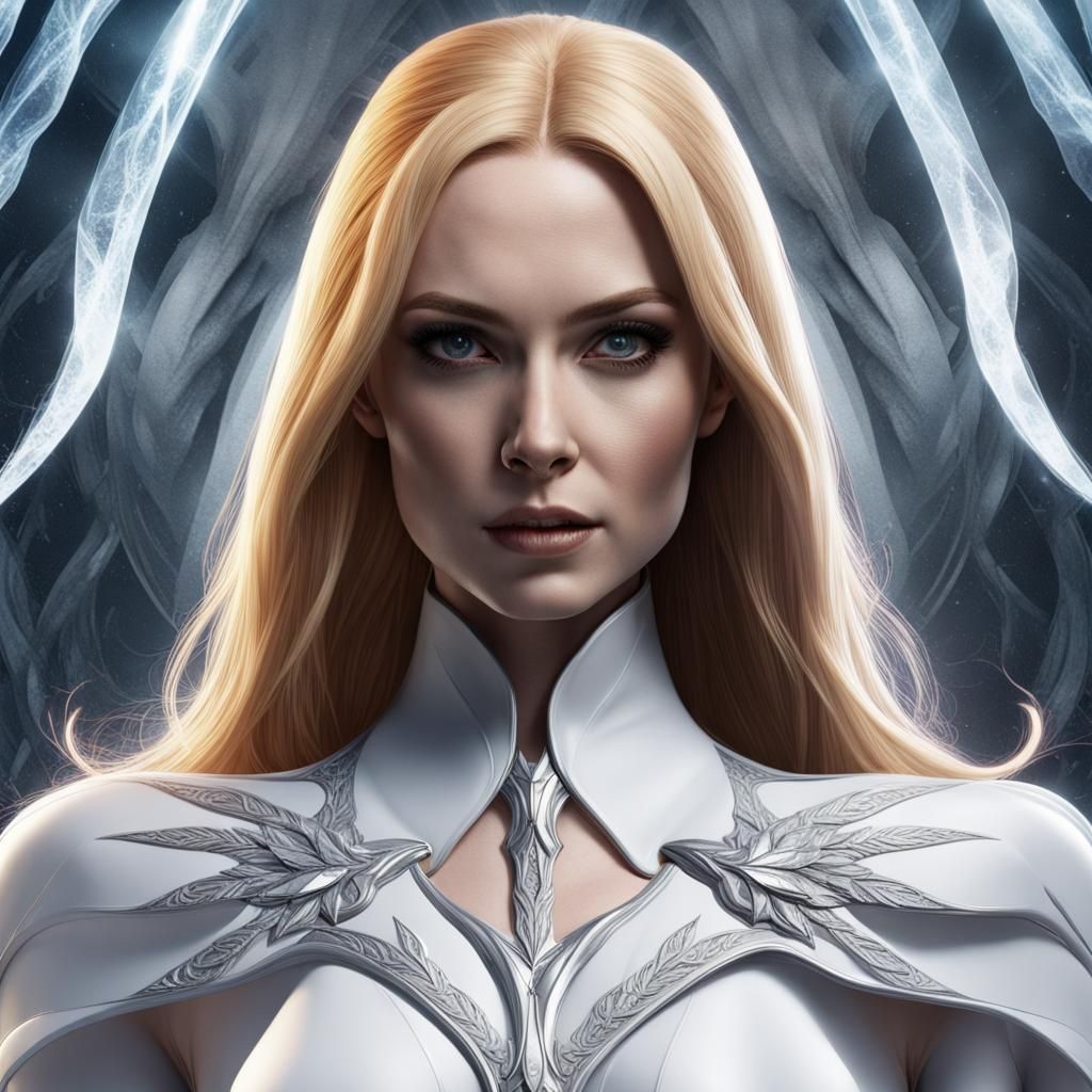 Karen Gillan as Emma Frost in Detailed Matte Painting