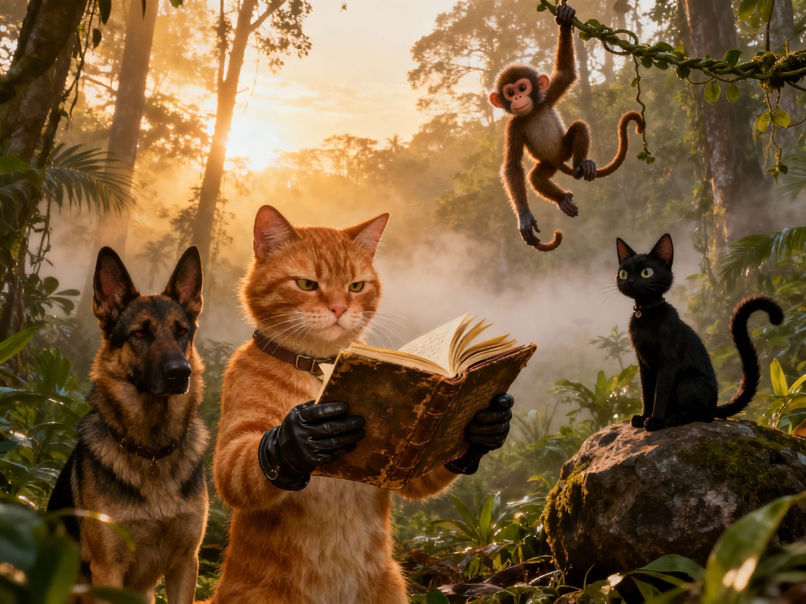 Detective Cat Solves Jungle Mystery with Animal Friends