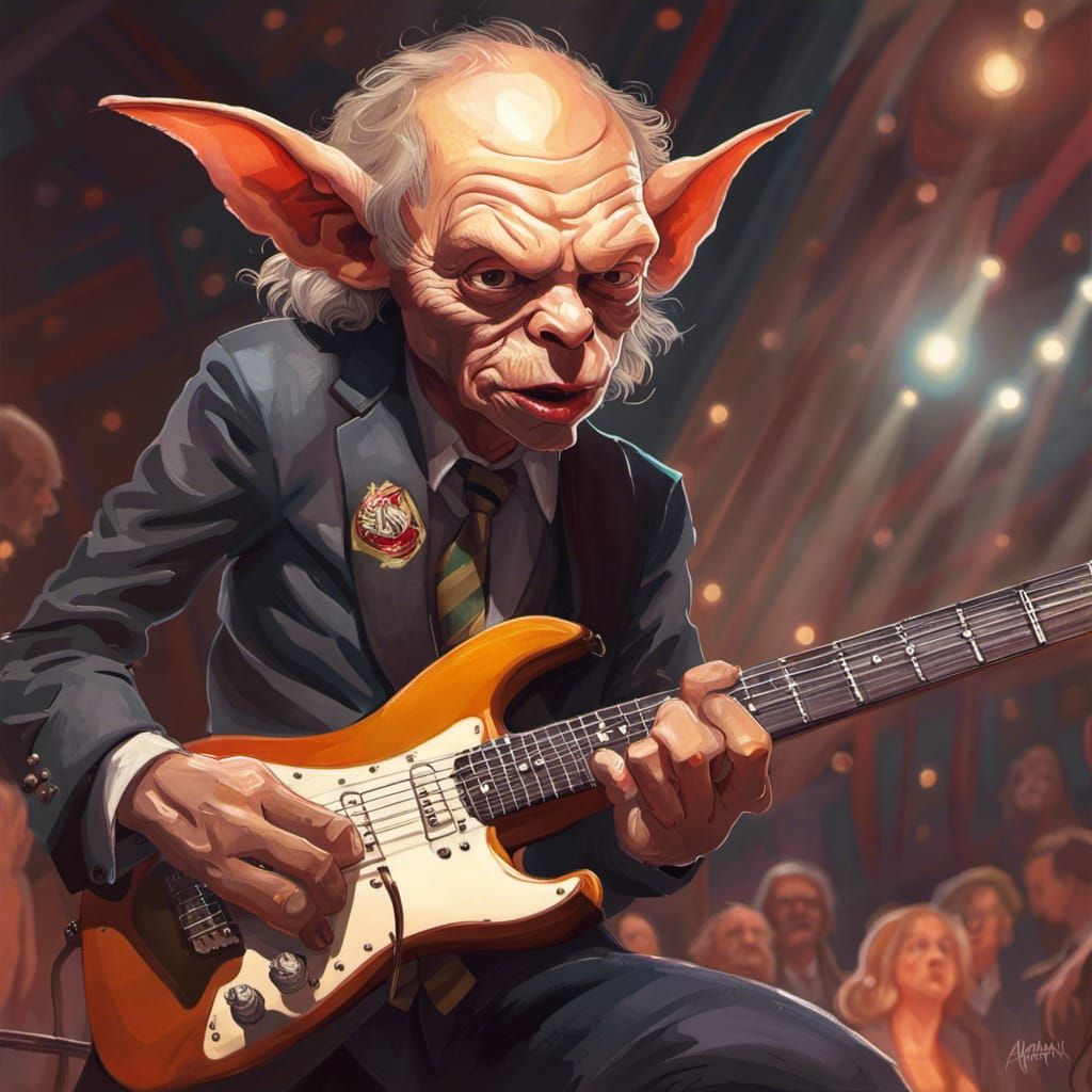 Smeagol Rocks: Concert Portrait in Digital Art Style