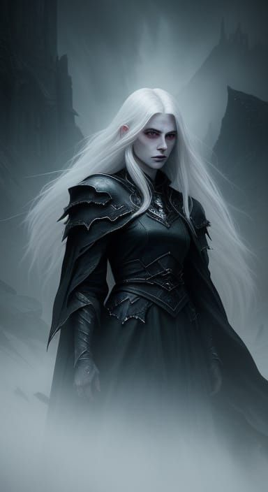 Elric of Melniboné in Haunting Mystical Landscape