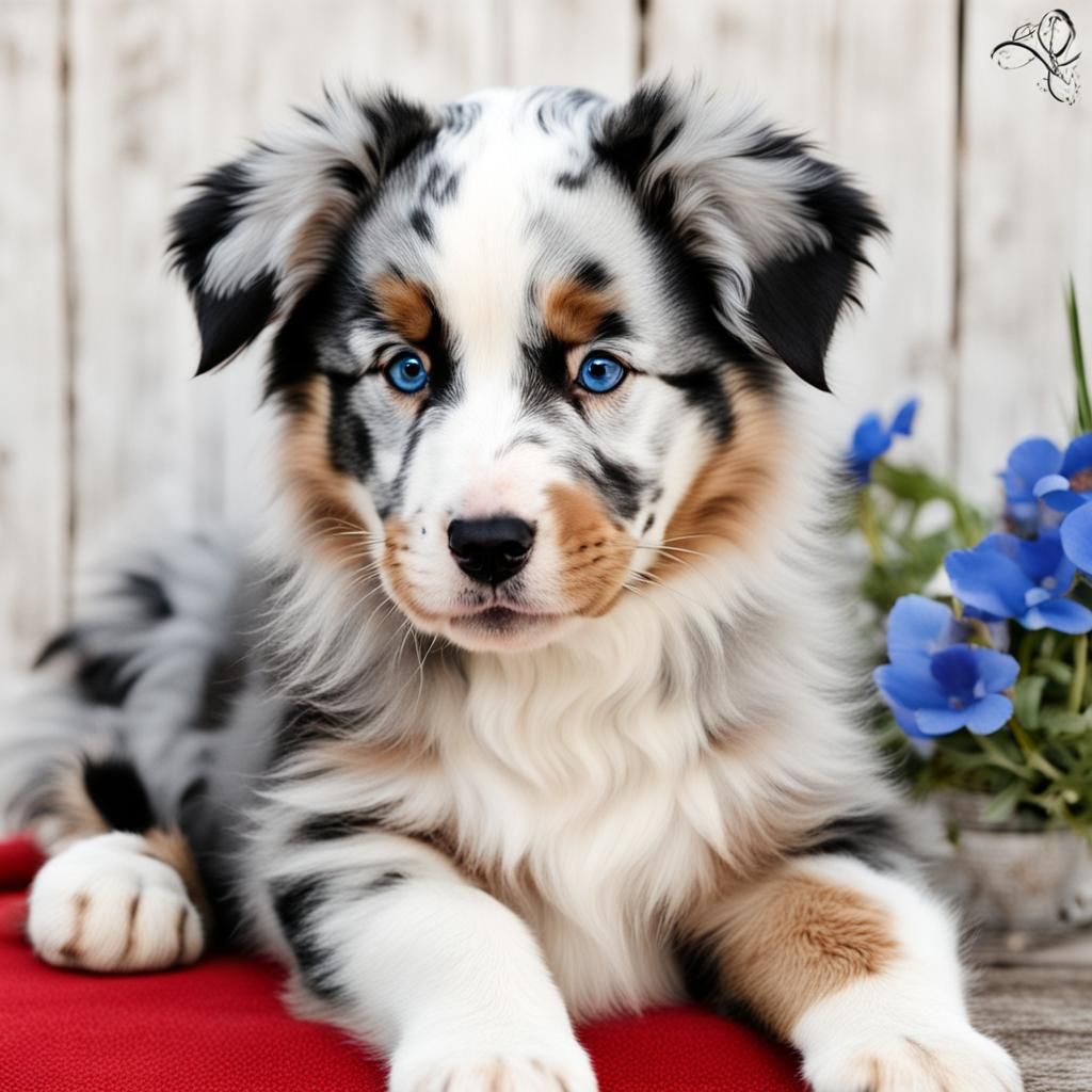 Blue Merle Australian Shepherd Puppy