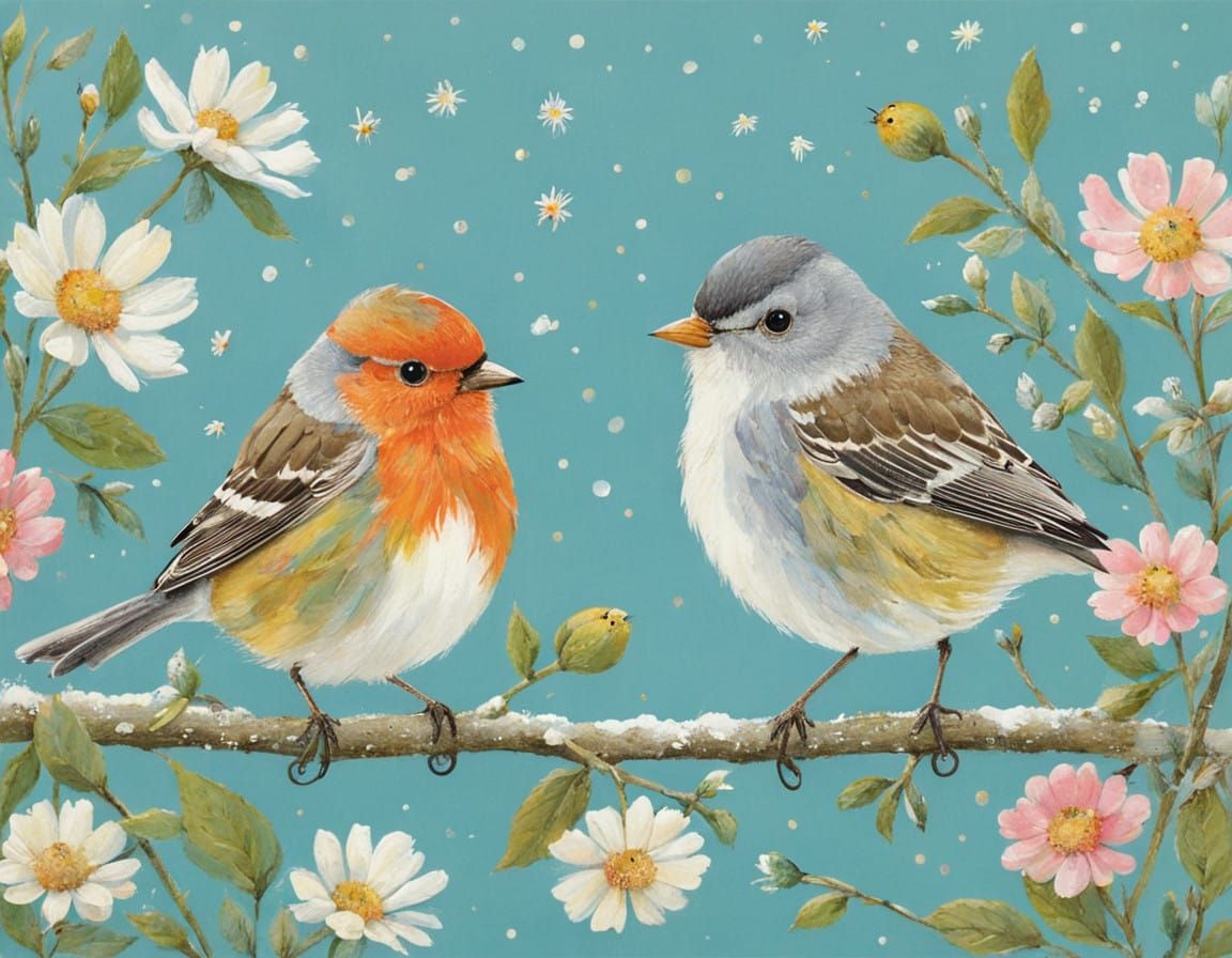 Charming Bird Illustration by Artistic Masters