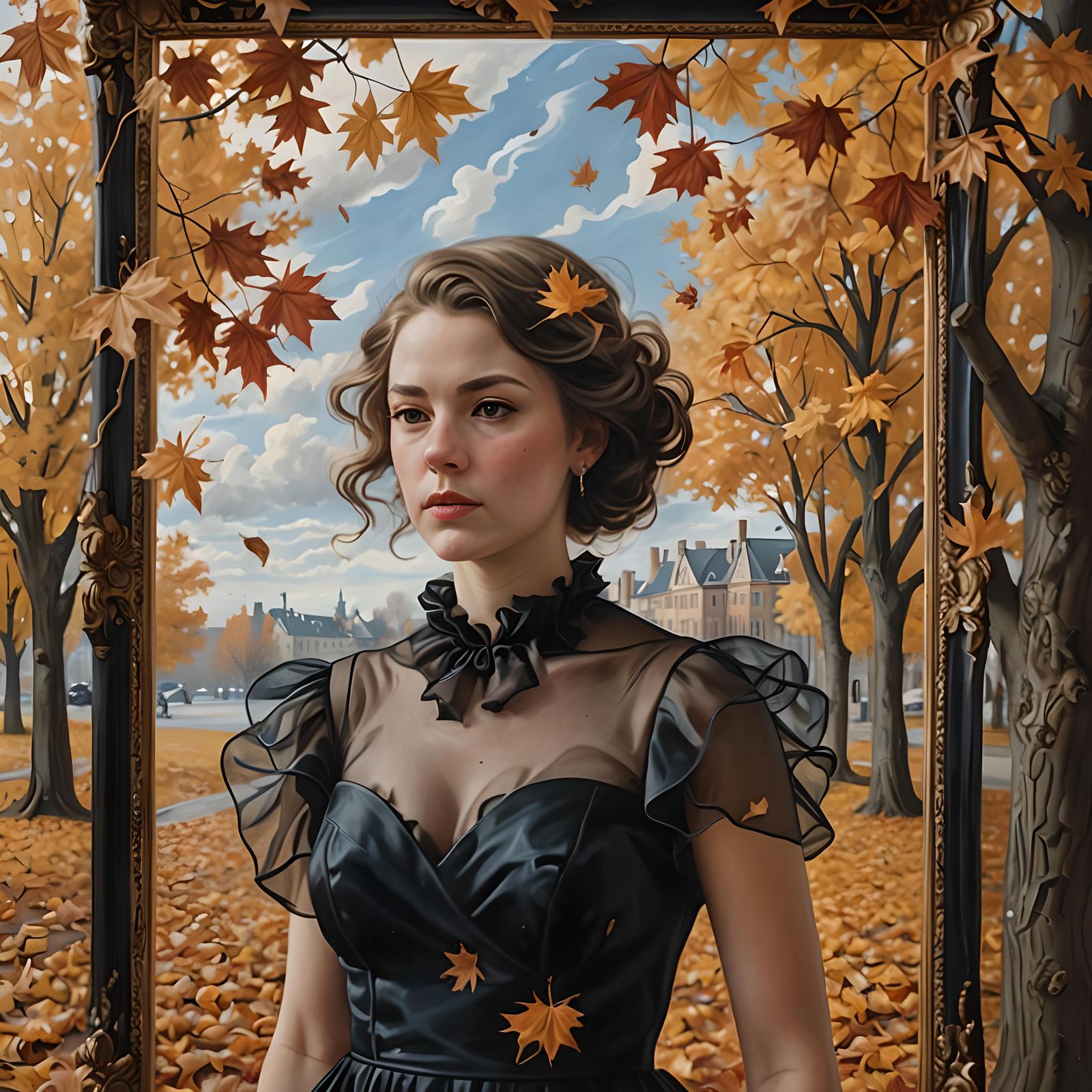 Surreal November Storm, Magritte Style