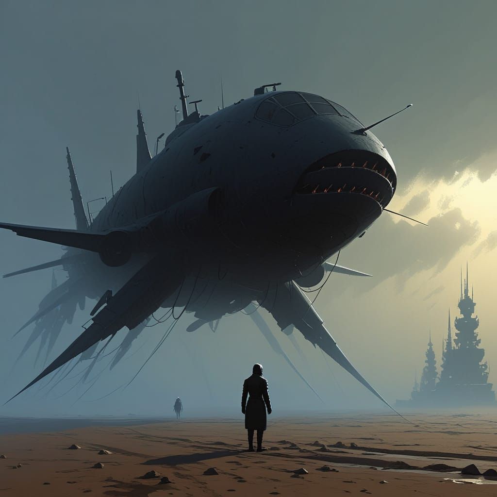 Grimdark Fantasy Landscape in Dark Medieval Style