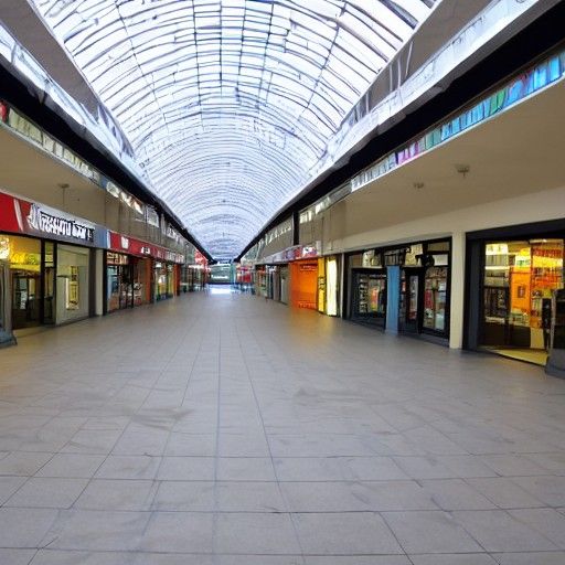 Eerily Empty Shopping Centre