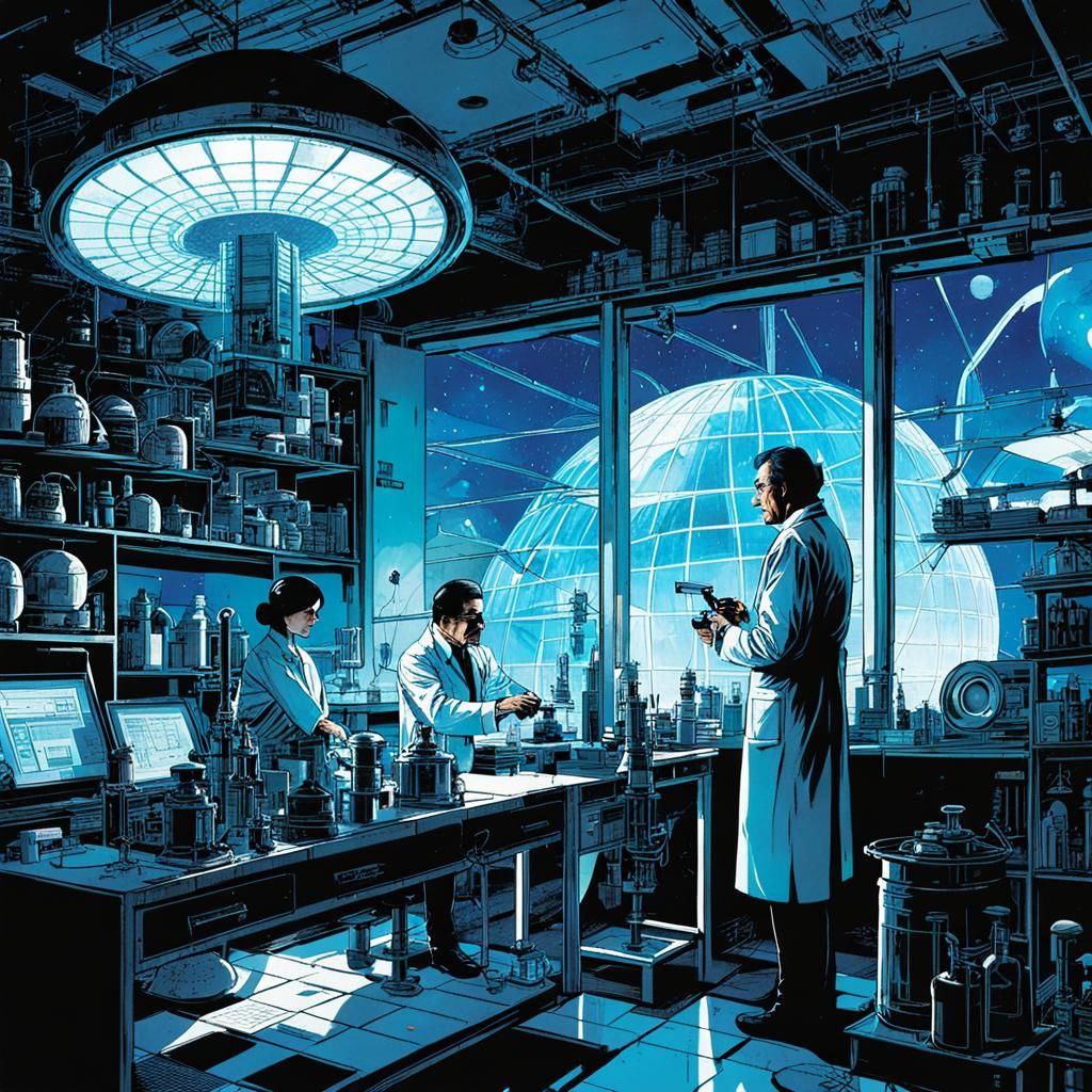 Mad Scientist's Lab: A Sci-Fi Illustration