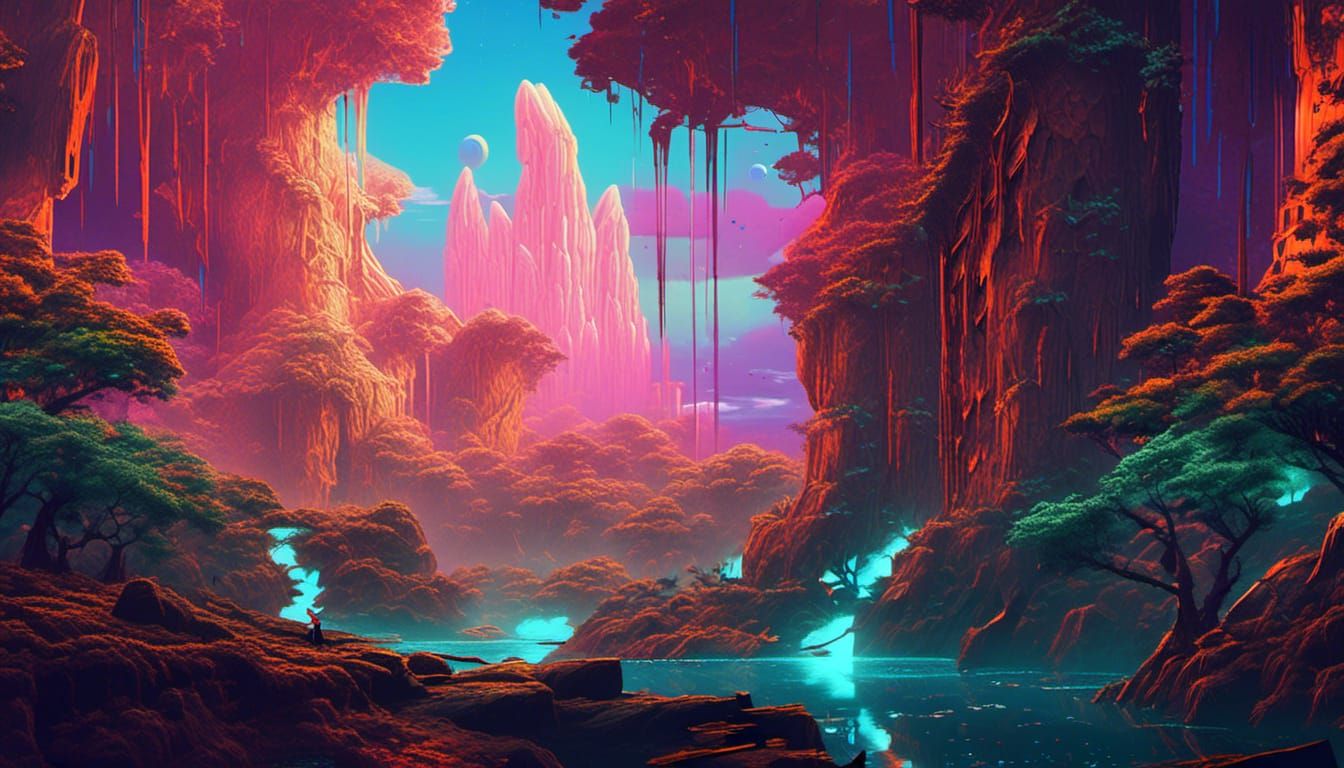 Cosmic Jungle Landscape in Unreal Engine