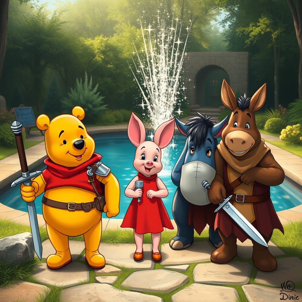 Honeycomb Heroes: Winnie the Pooh and Friends in Armor