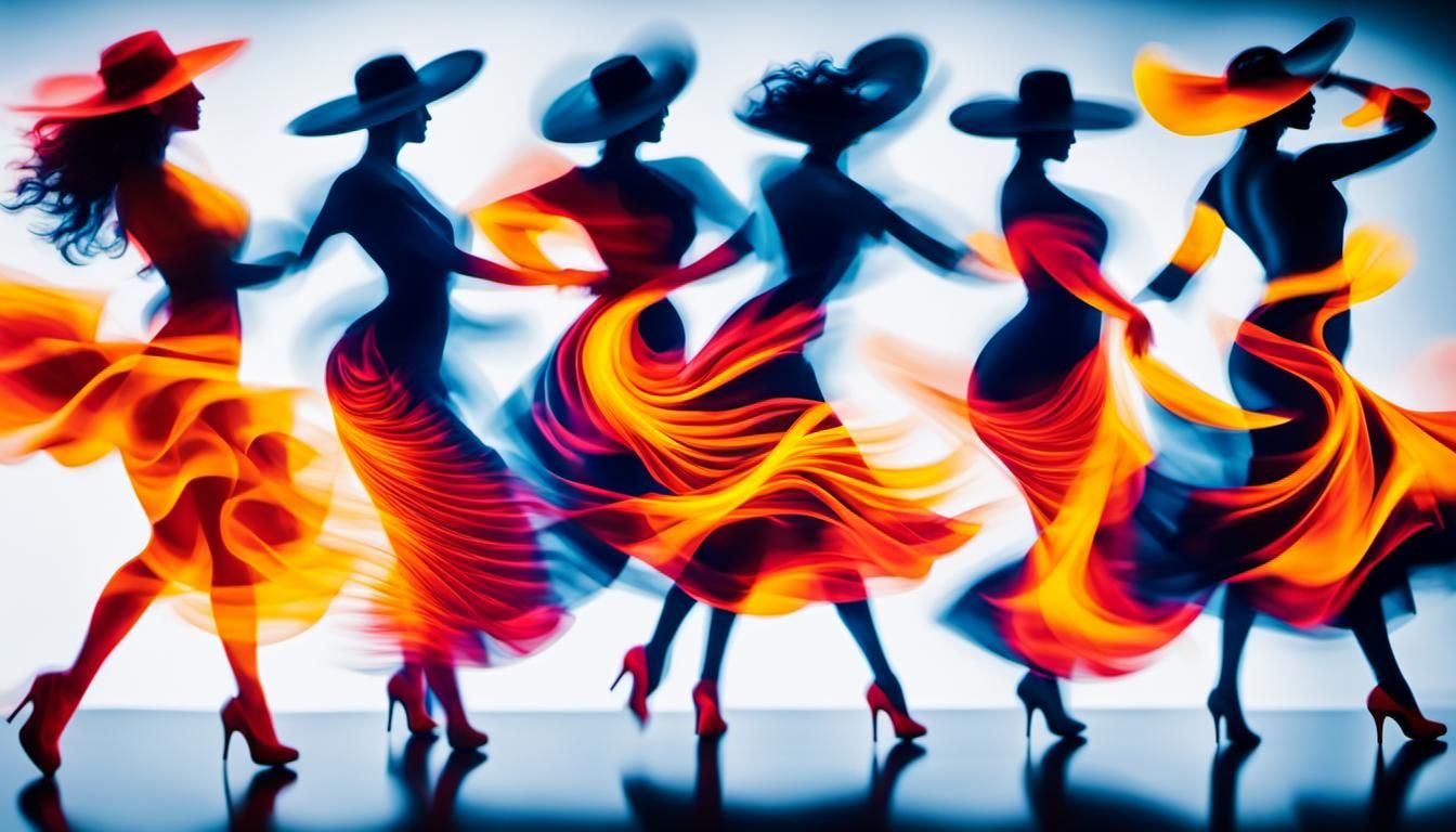 Frenetic Flamenco Dancer in Thermal Imaging Photogram