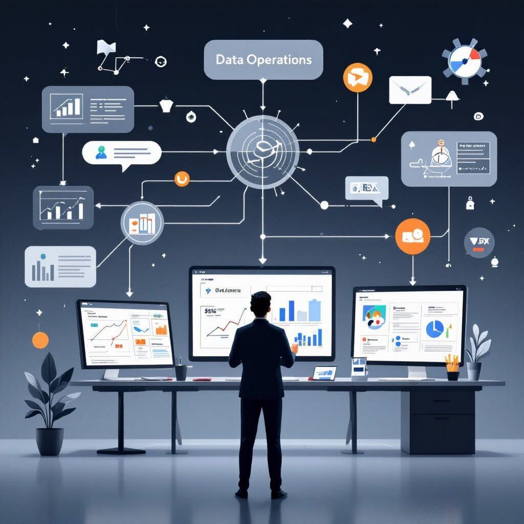 Product Manager Career Journey in Digital Art Style