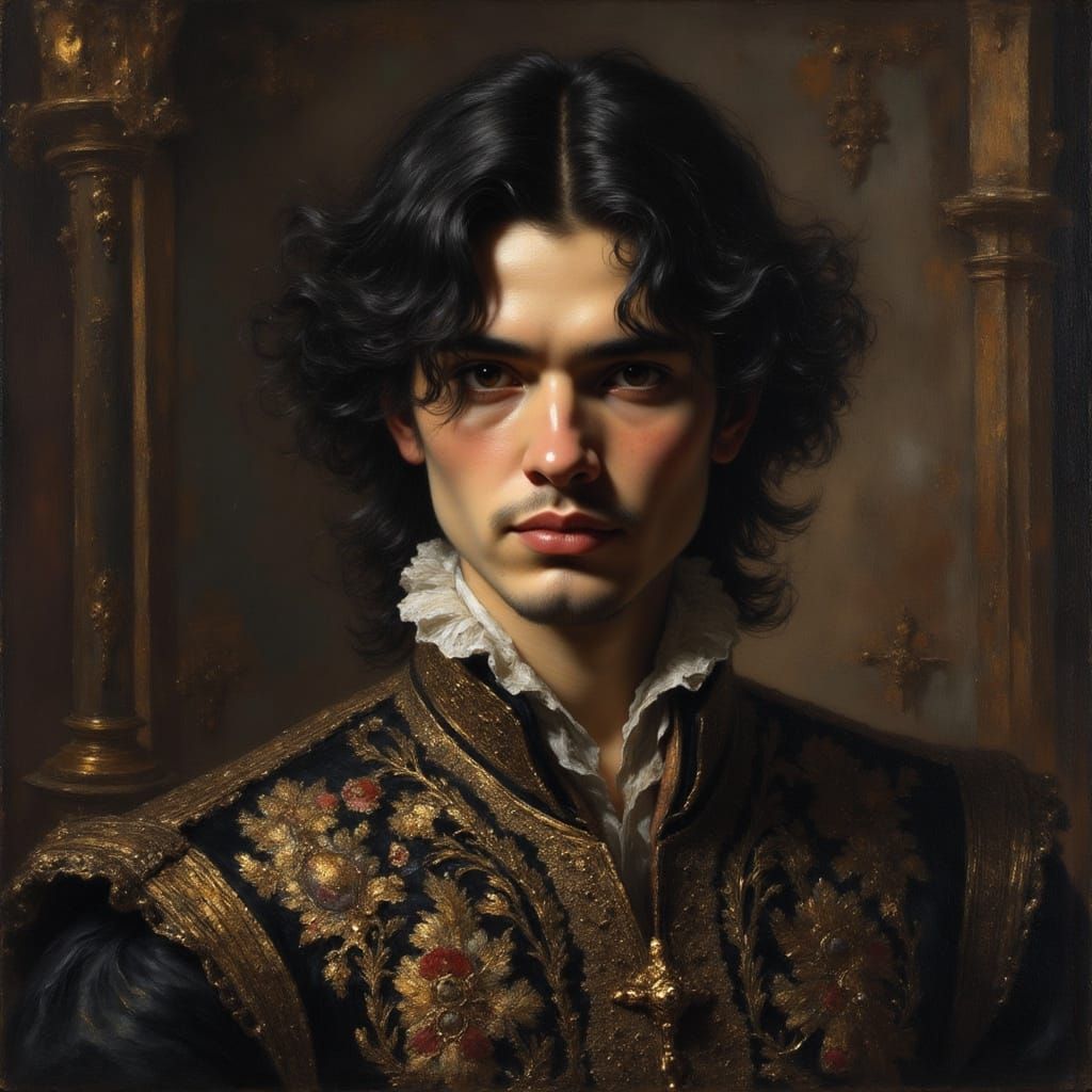 Renaissance Man in Rembrandt Style