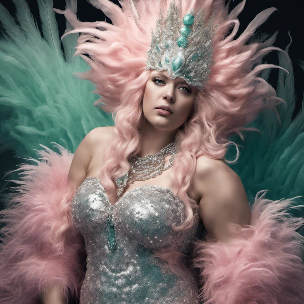 Hyperrealistic Portrait of a Pink Mermaid