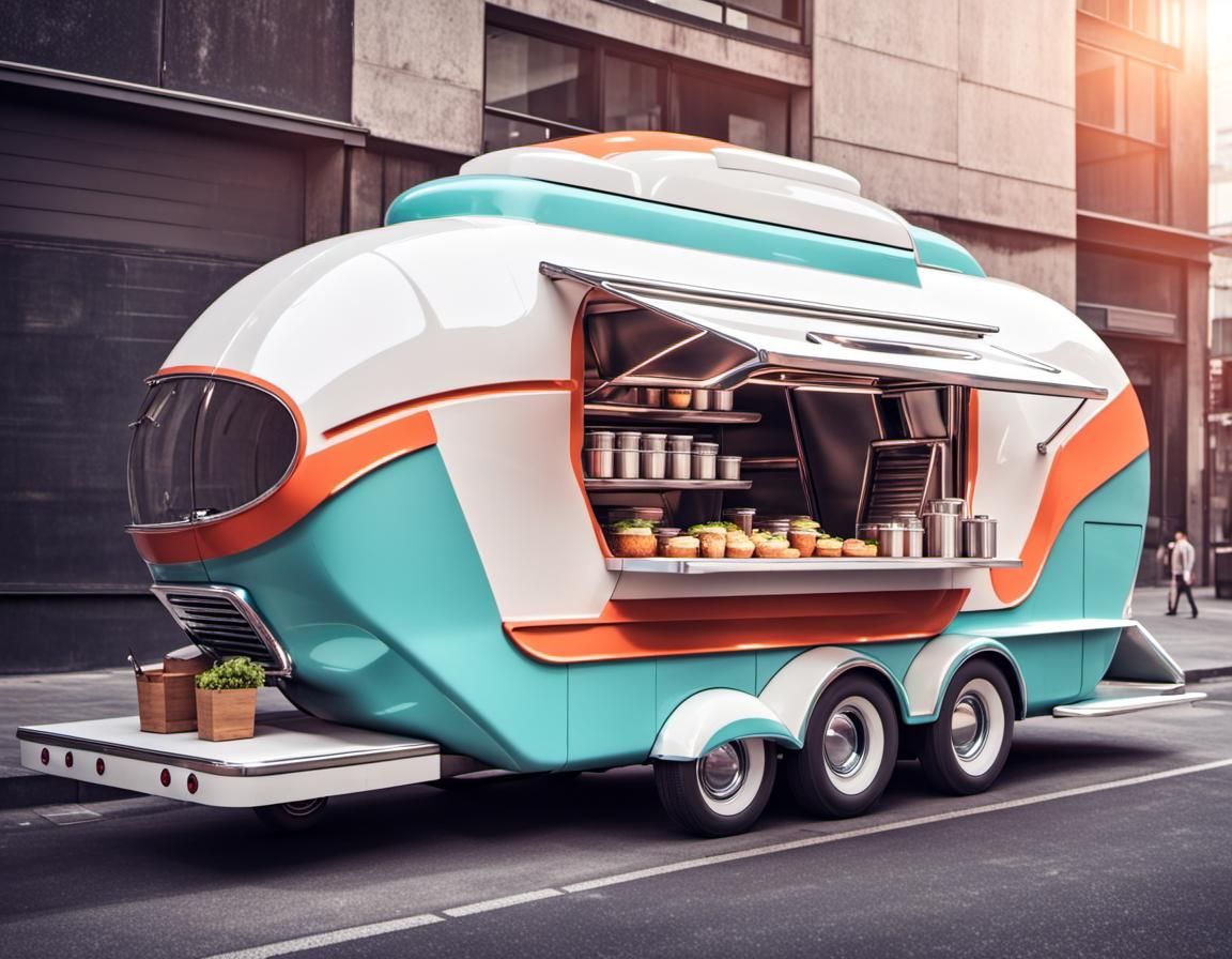 Retro futurist food truck