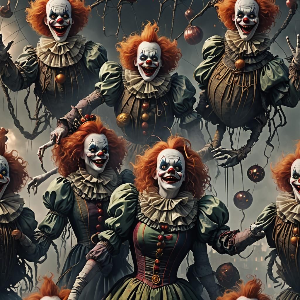 Disney Princess Style Spider Clown Digital Painting