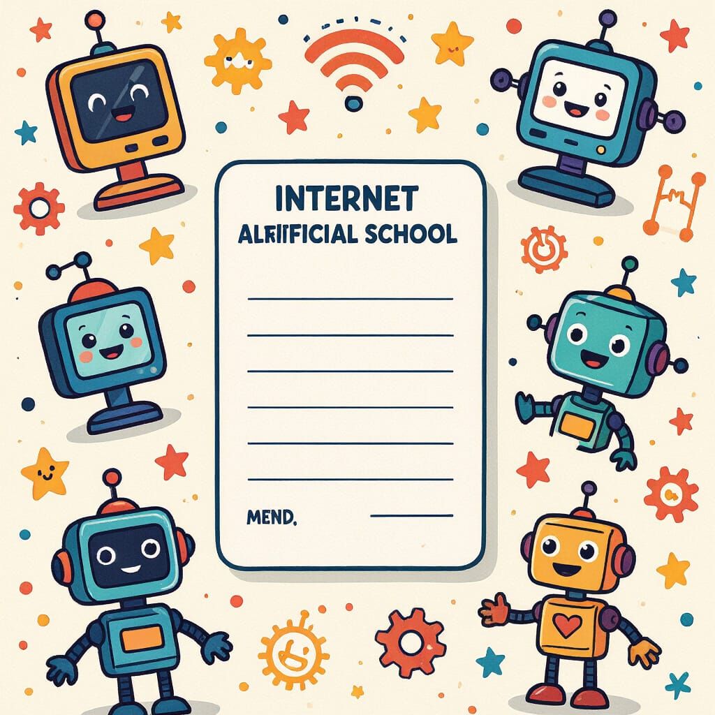 Fun AI & Internet Card Design for Kids