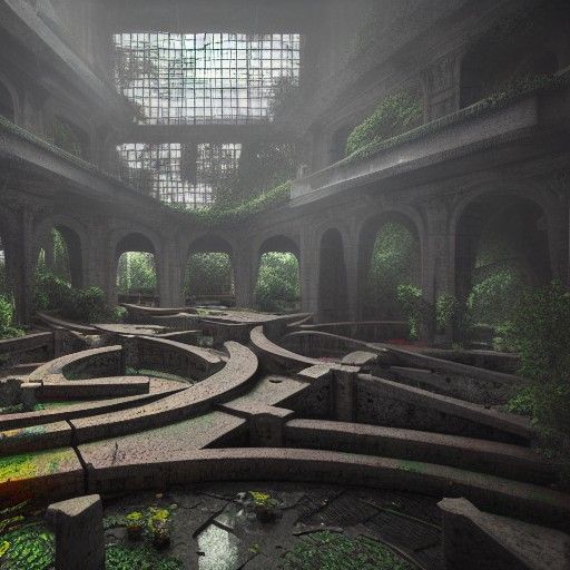 Ruins in Rib Cage: Storybook Concept Art