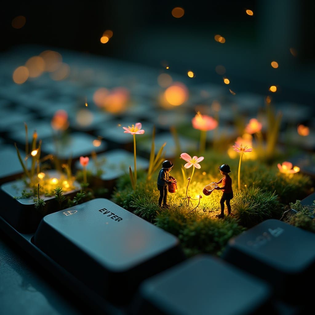 Keyboard Garden: A Blooming Digital Ecosystem