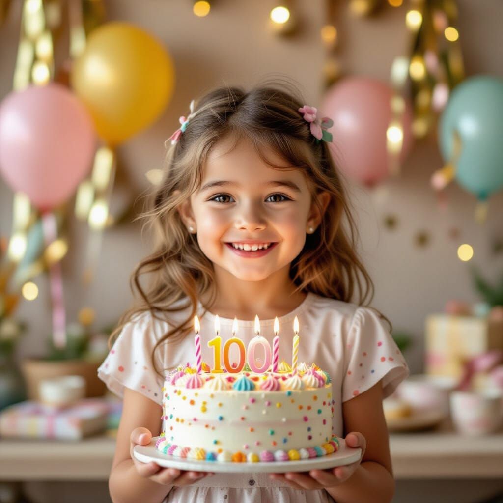 Happy Girl's 10th Birthday Celebration Photo