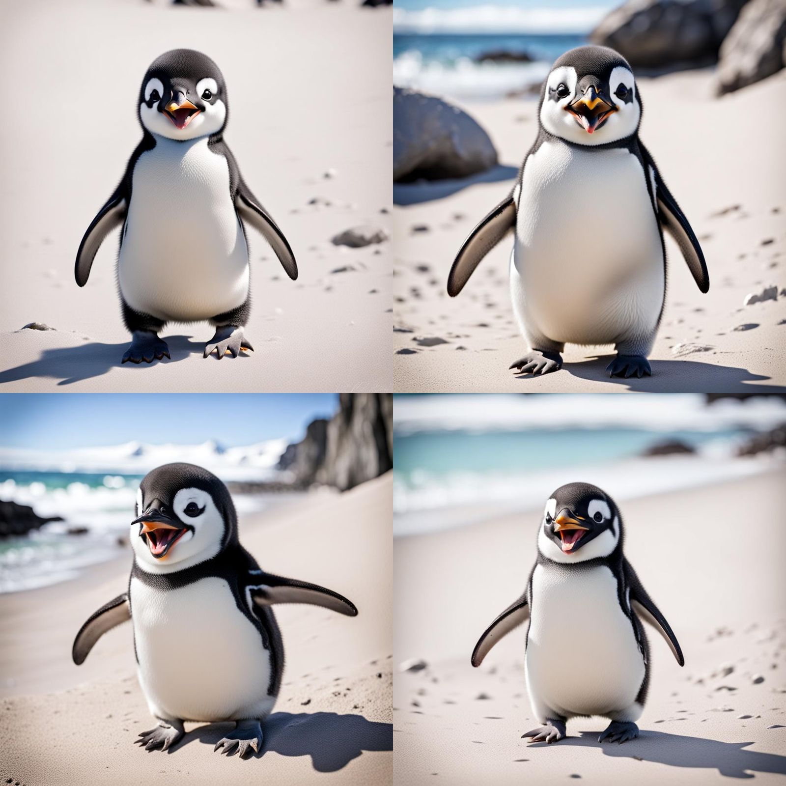 Happy Little Penguin Illustration