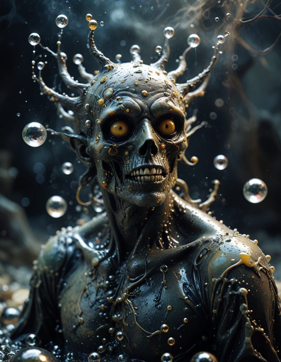 Ethereal Plague God in a Whimsical Style