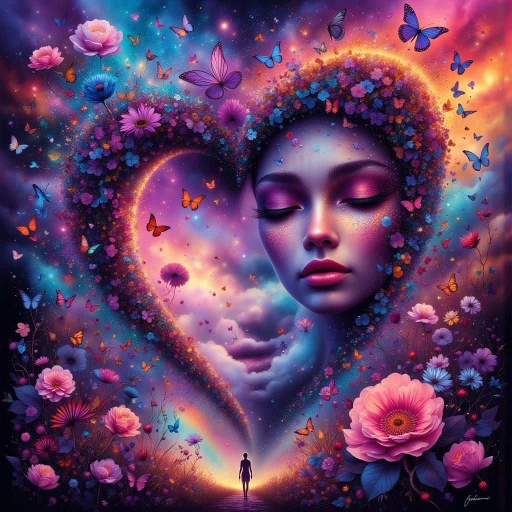 Abstract Romanticism in Vibrant Colors