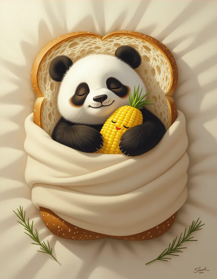 Panda Dreams of Bread, CGI Painting Style