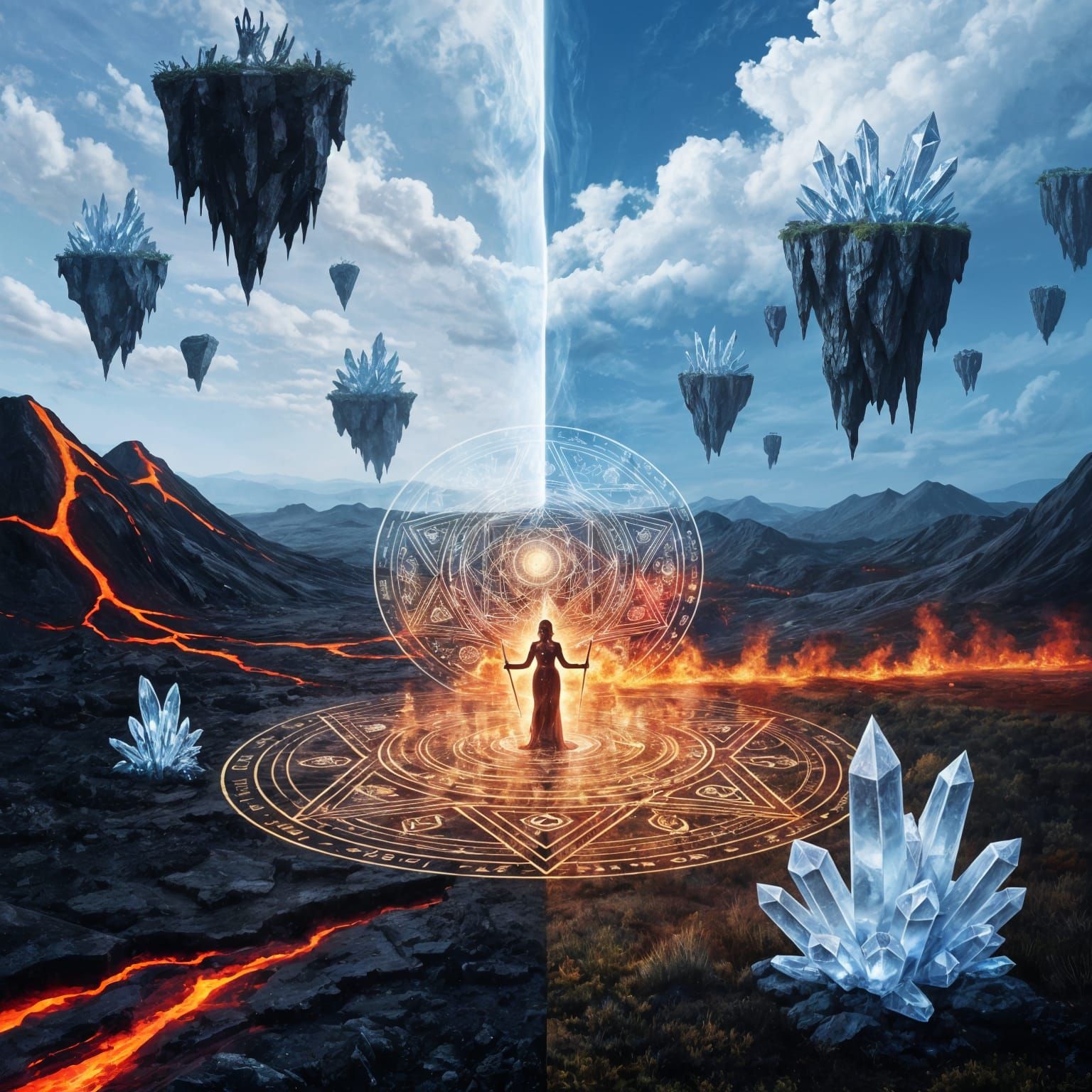 Surreal Dimensional Camp Painting