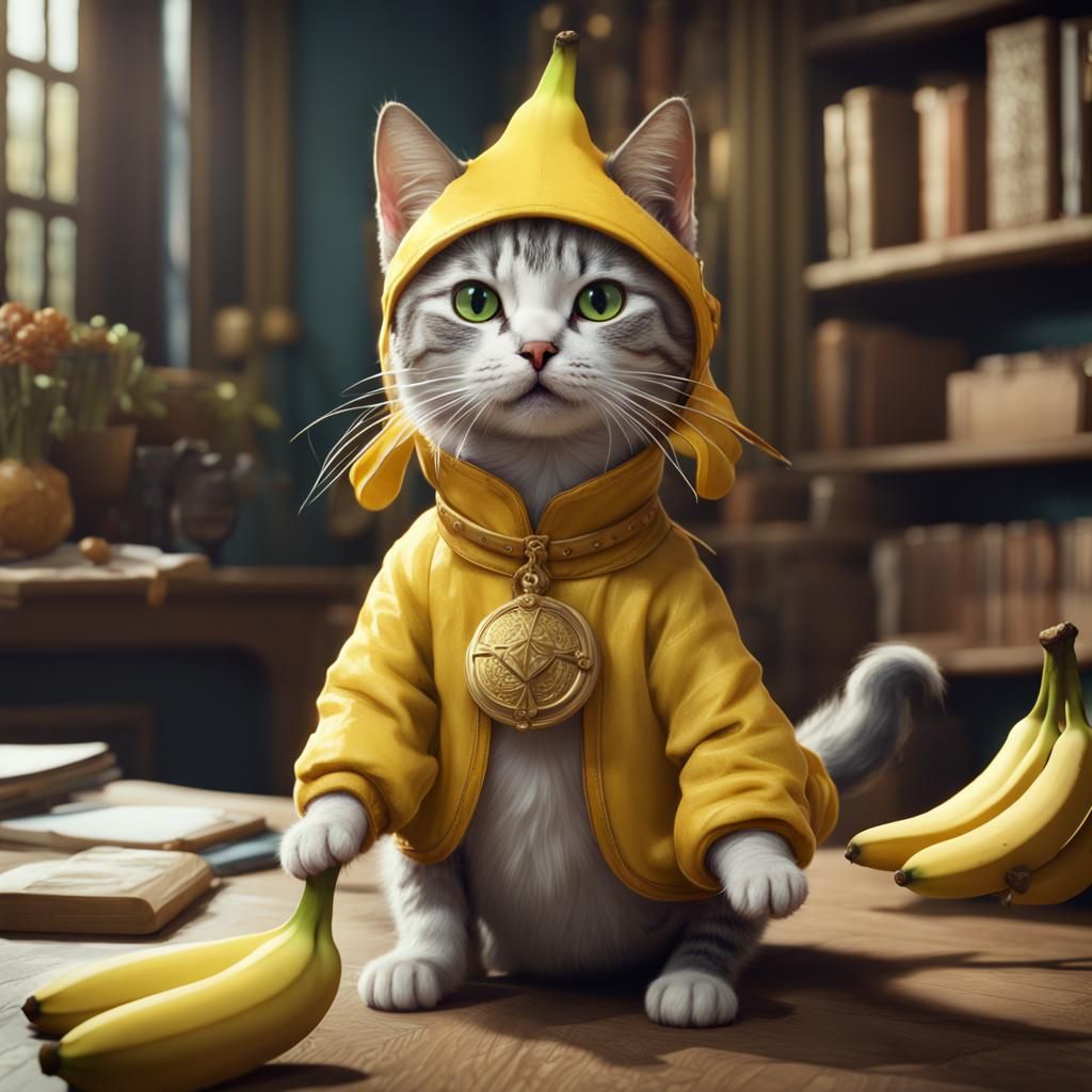 Cat in Banana Costume Teaches Spanish Class