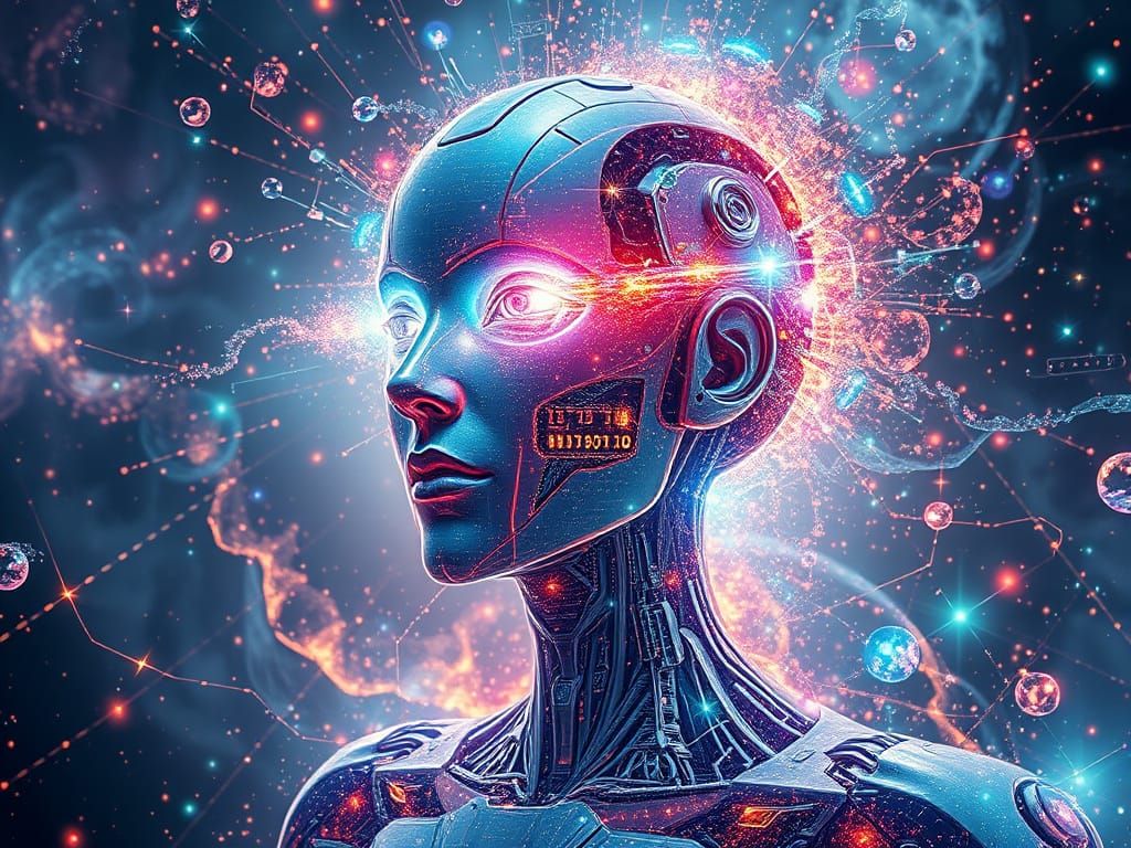 Cyborg Quantum Disintegration in Fractal Dreamscape