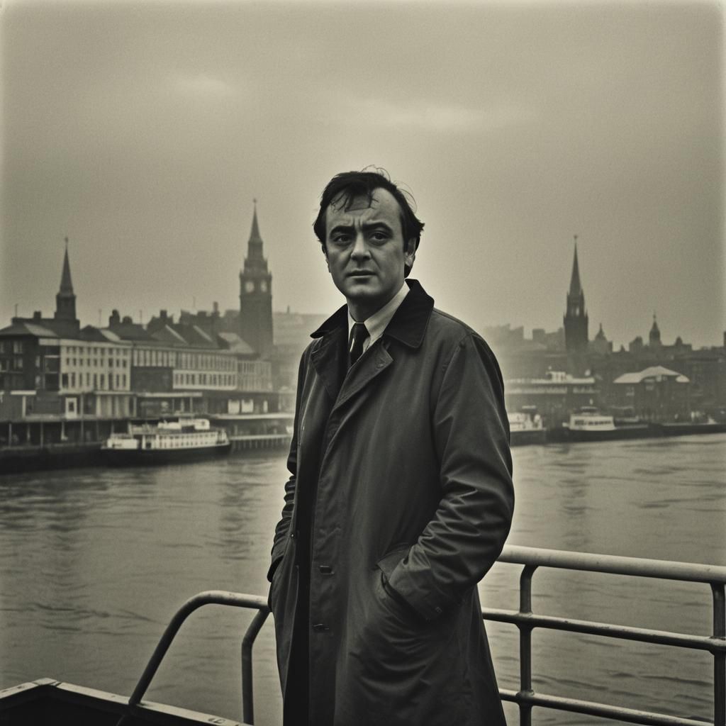 Gerry Marsden on the Mersey Ferry: Moody Film Still