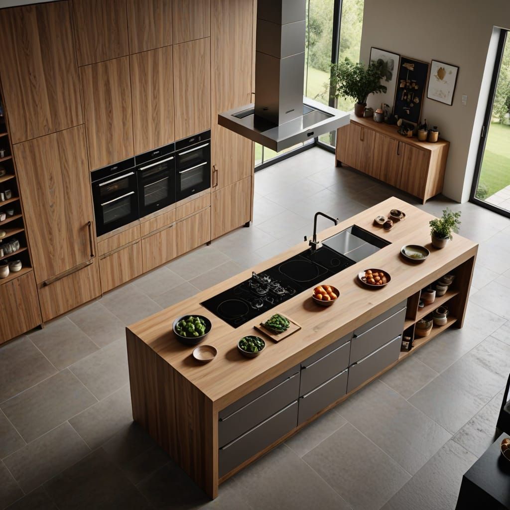 Dutch Modern Kitchen Interior in Earthy Tones