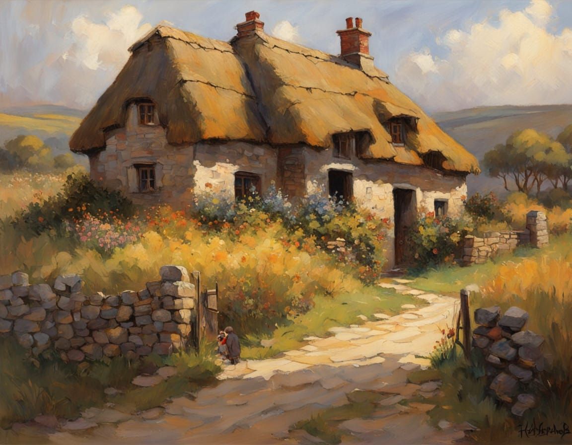 Warmth of the Golden Hour in a Rustic Dutch Cottage