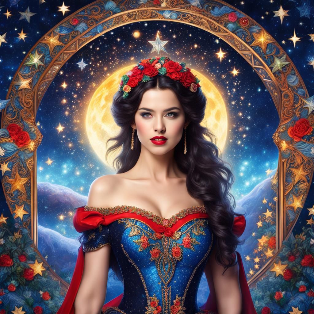 Snow White's Provocative Forest Spanking: Watercolor Fantasy