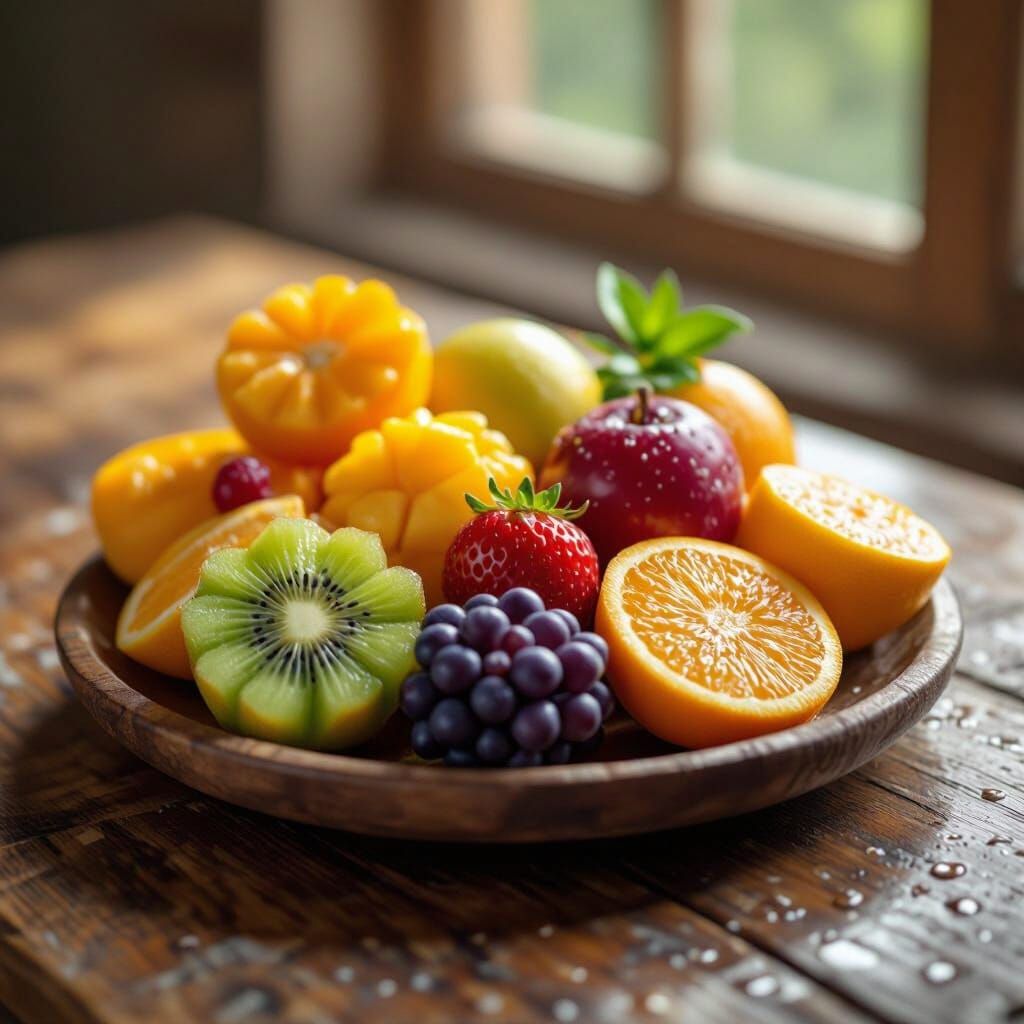 Exotic Fruits Still Life in Cinematic Realism