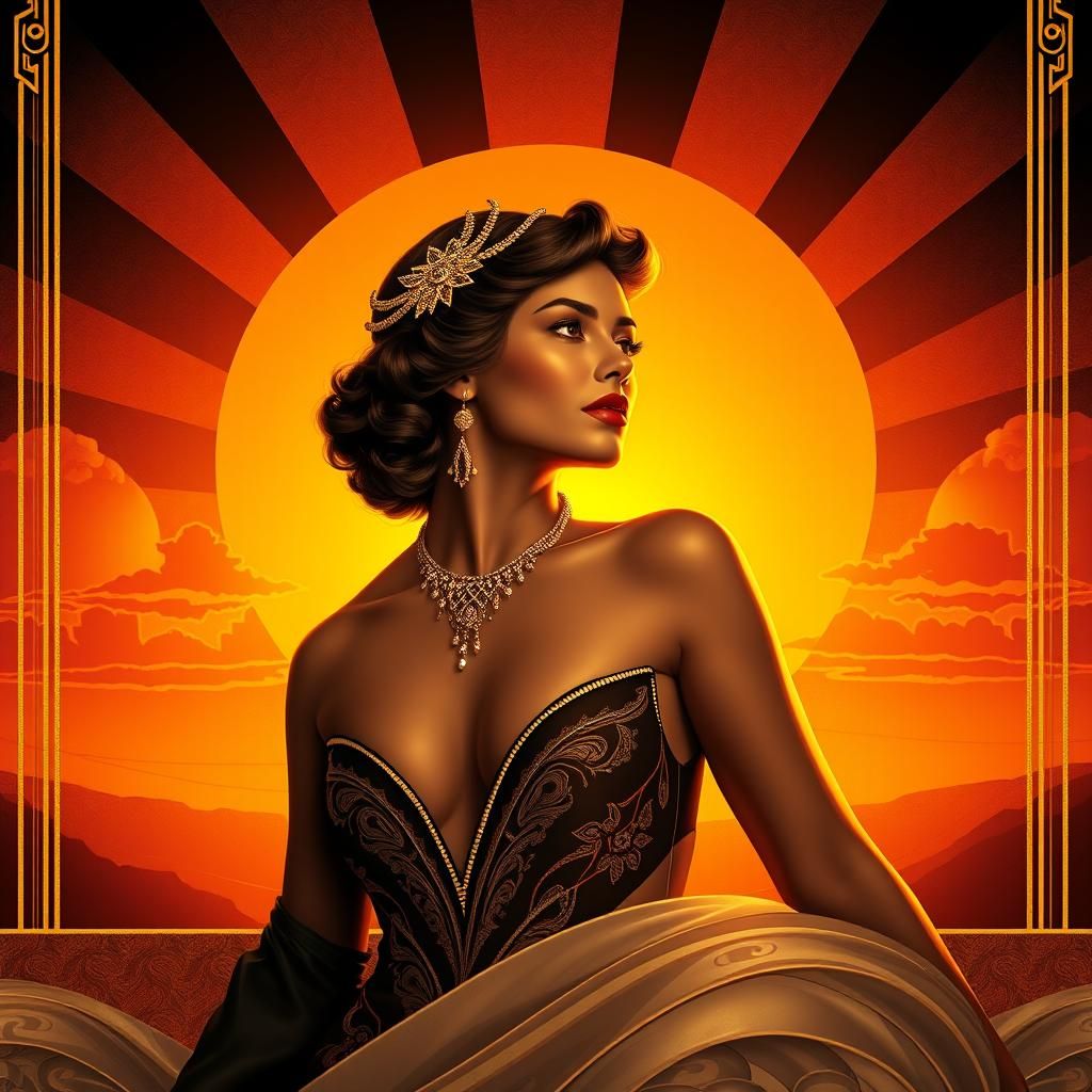 Art Deco Movie Poster Inspired by Tamara de Lempicka
