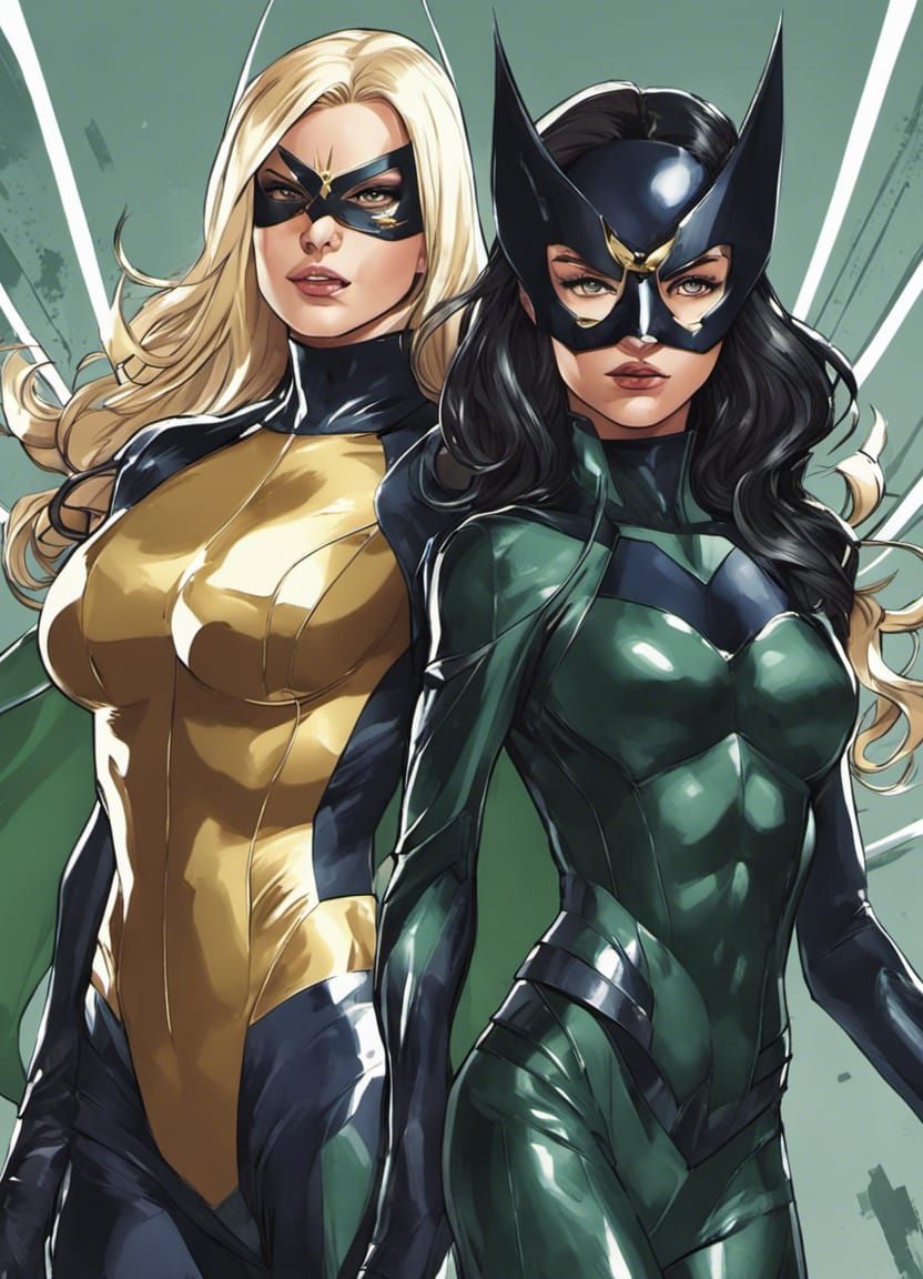 Superheroines in Action: A Hyperrealistic Concept Art