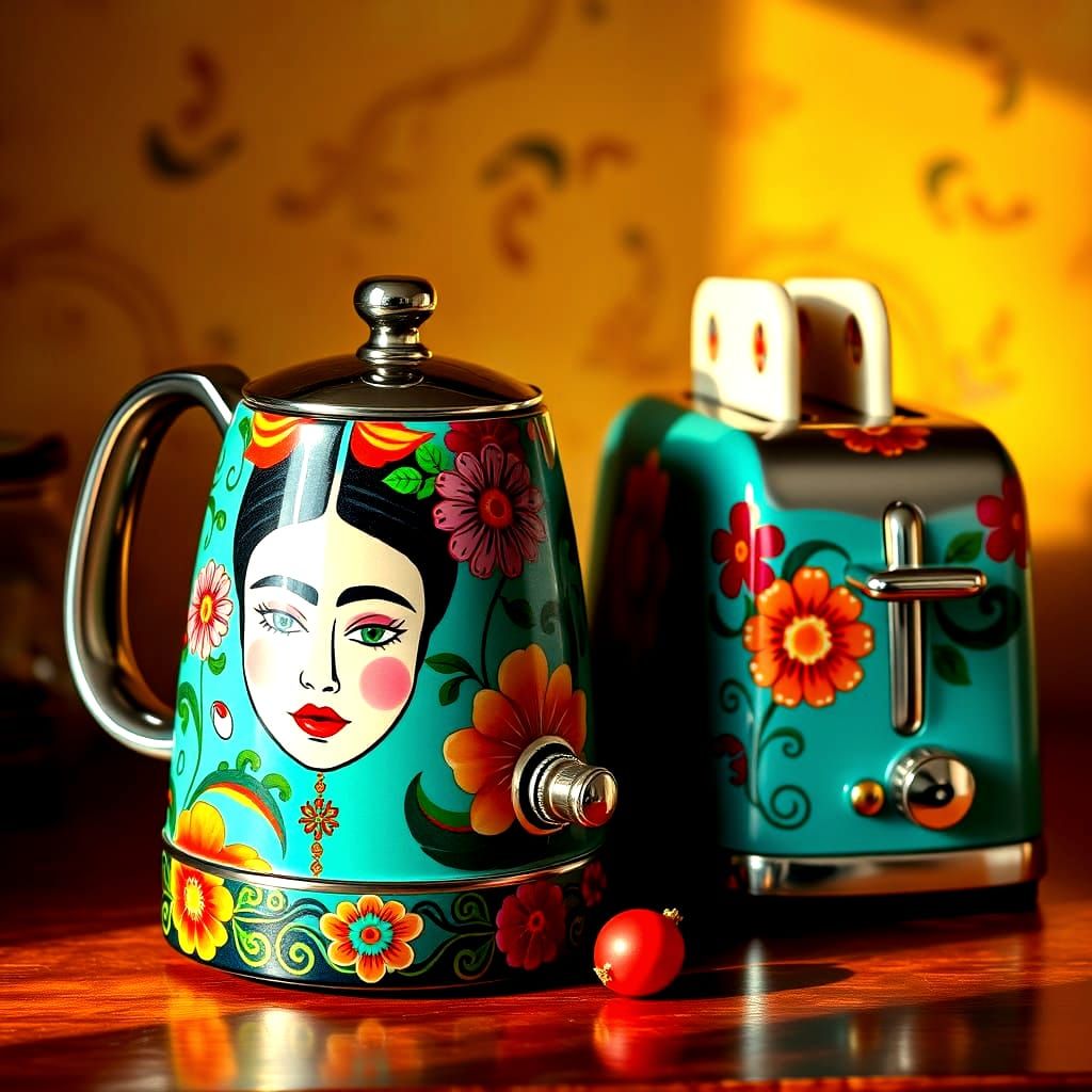 Frida Kahlo Electric Kettle & Toaster Set