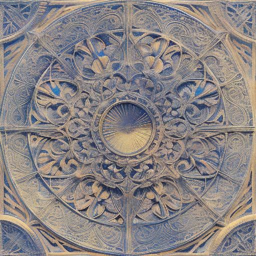 Intricate Calligraphic Art Nouveau Design