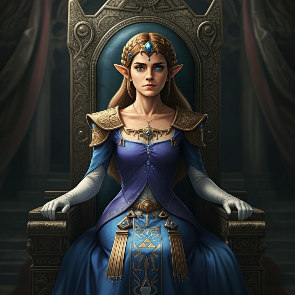 Princess Zelda Portrait in a Hyperrealistic Style