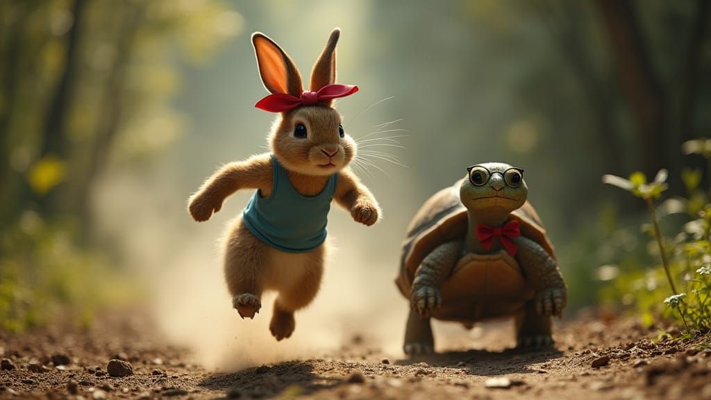 Rabbit Race: A Cinematic Film Still