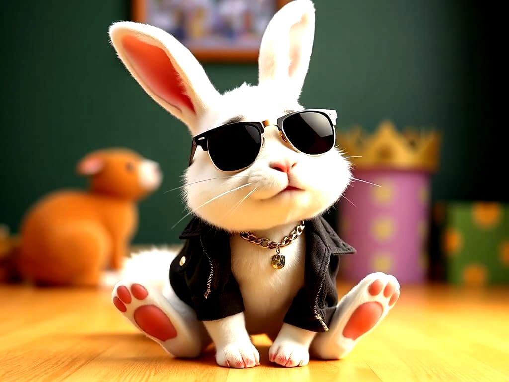 The Secret Life of Pets Rapper Rabbit in Sunglasses