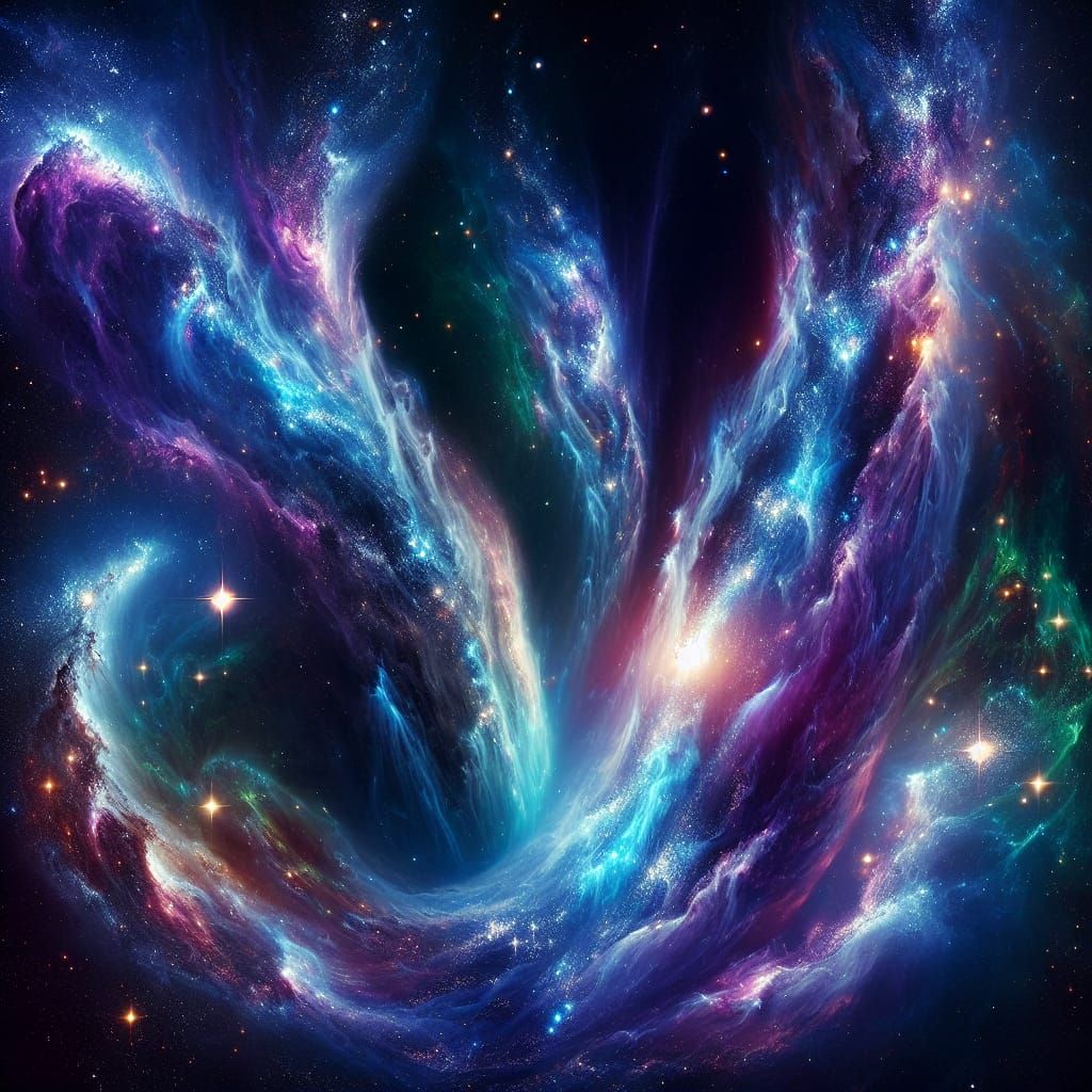 Spectacular Galaxy Shaped Like a Celestial Bong