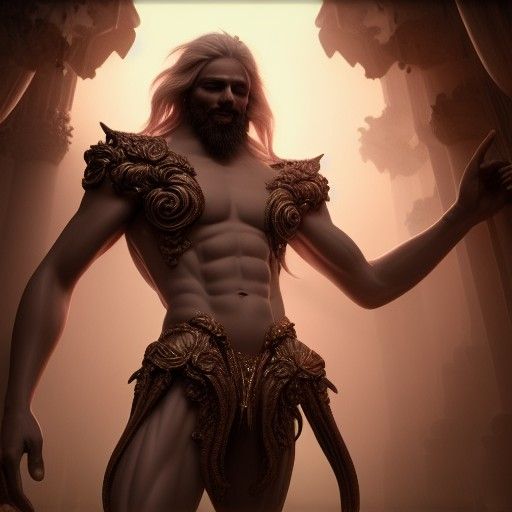 Hyper-Realistic Fantasy Male Human: Detailed Digital Art