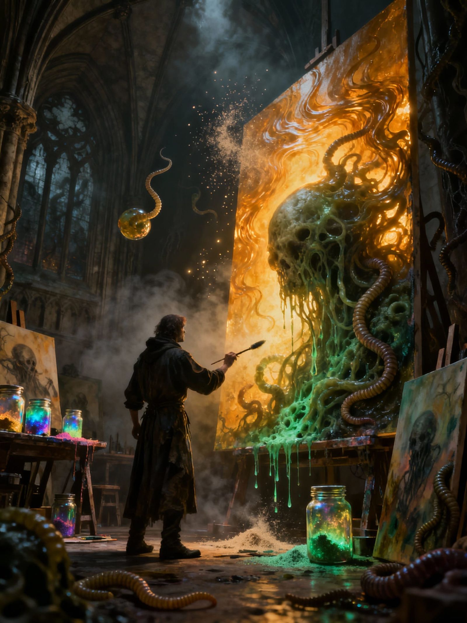 Gothic Studio: Plague Painter Creates Magical Disease Art