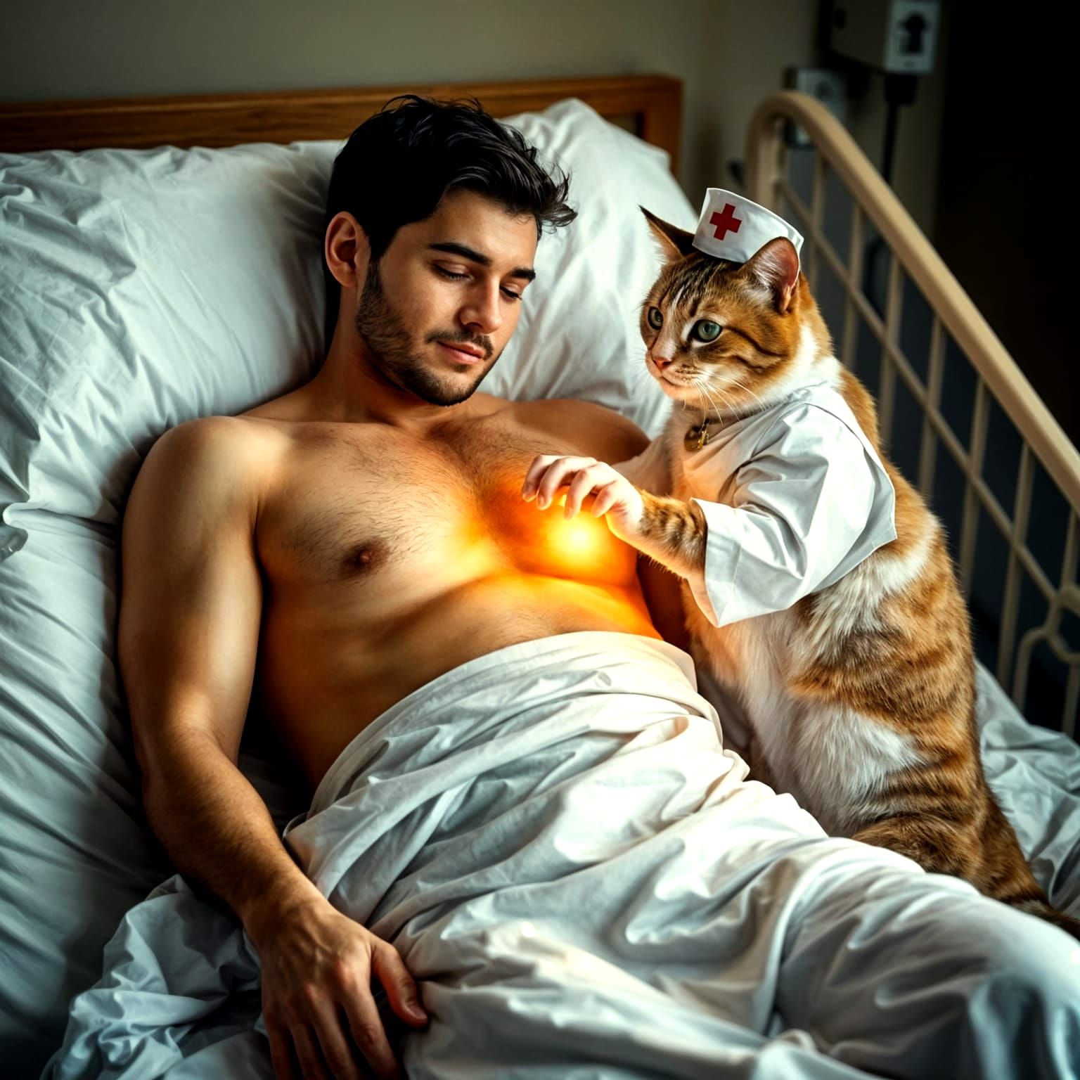 Magical Cat Nurse Brings Golden Healing
