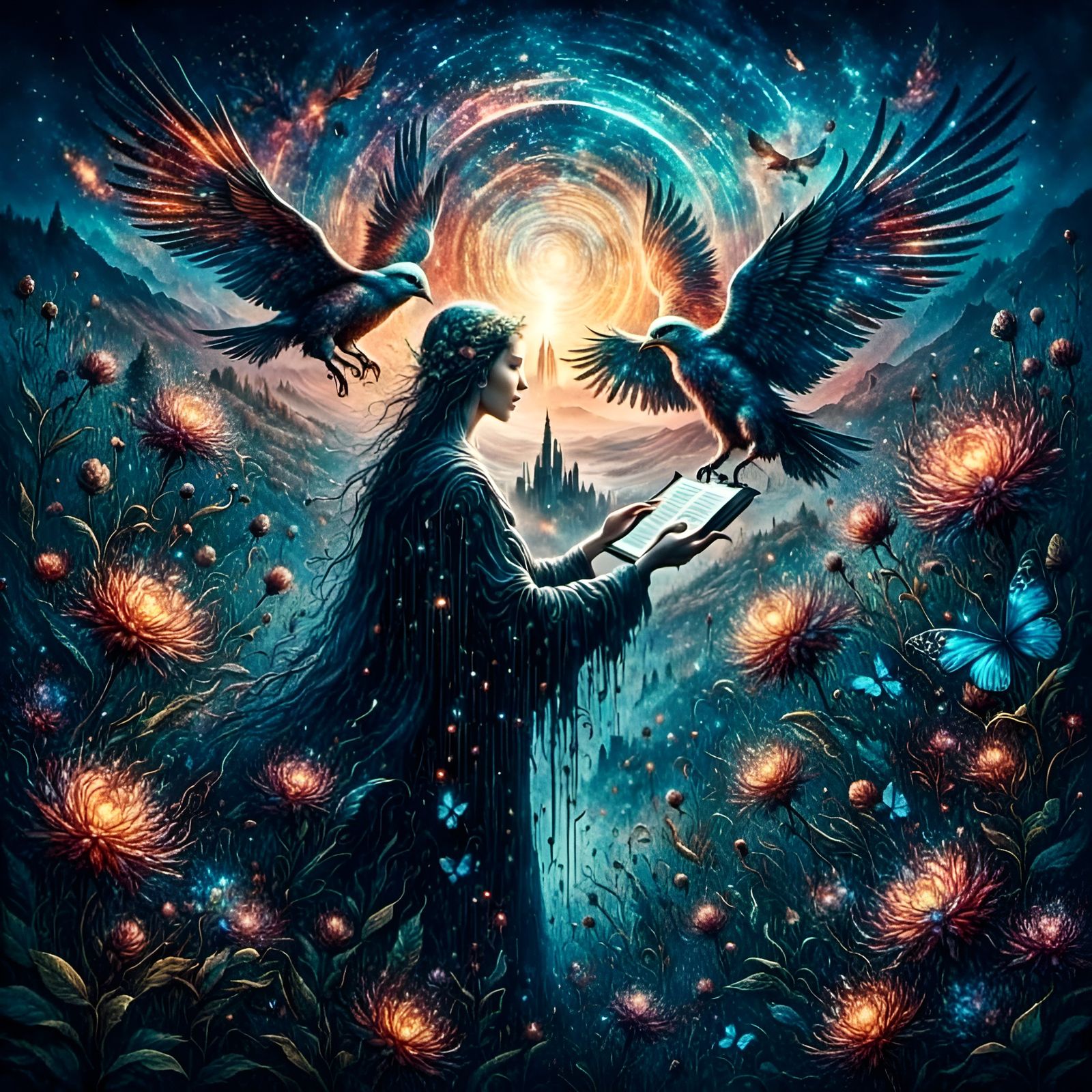 Figure Bathed in Ethereal Light